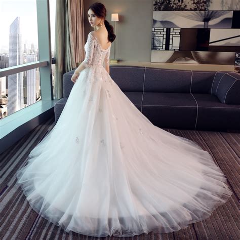 Usd 21625 Wedding Dress 2018 New Korean Bride Wedding Word Shoulder
