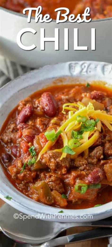 The Best Chili Recipe Easy Recipe Spend With Pennies