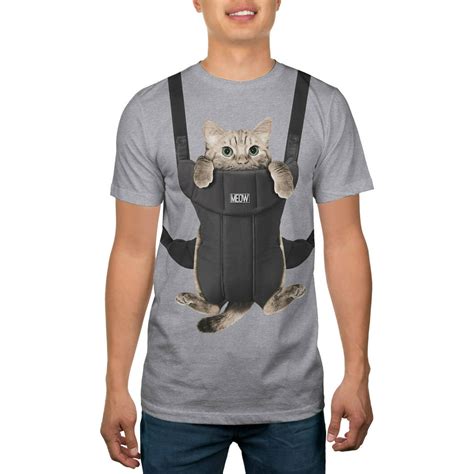 Humor Mens Cat In Carrier Funny Pop Culture Graphic Tee
