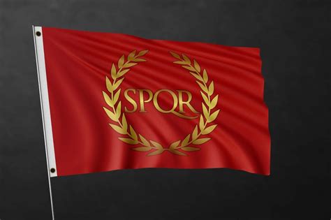 Spqr Bandera Del Imperio Romano Banderas Históricas Etsy España