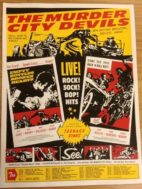 the murder city devils murder city devils tour poster sub pop mega mart