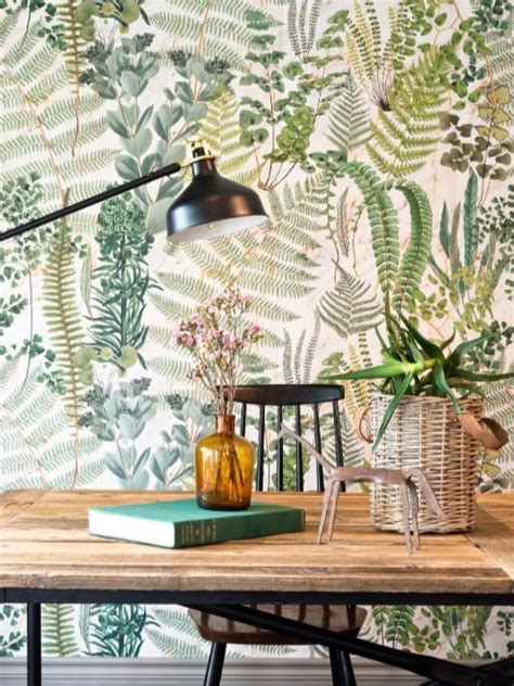 Botanical Print Wallpaper And Fabric Instantly Adds Life To Any