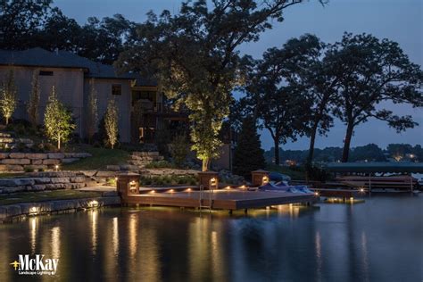 Lake Homes Beautiful And Effective Dock Lighting