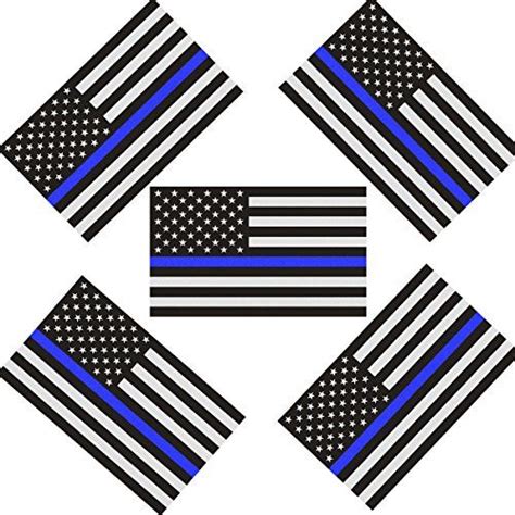 Reflective Us Flag Decal Packs With Thin Blue Line For Cars And Trucks 5
