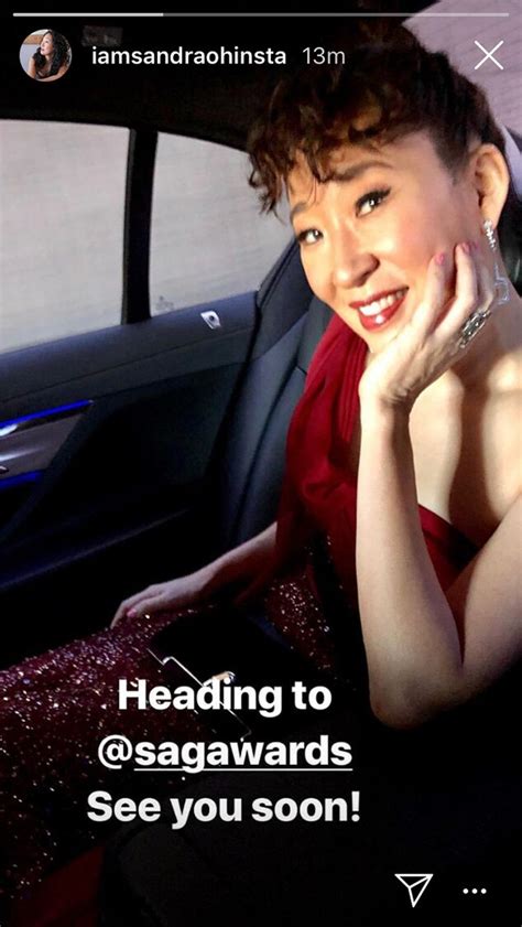 Sandra Oh From Sag Awards 2019 Instagram And Twitpics E News