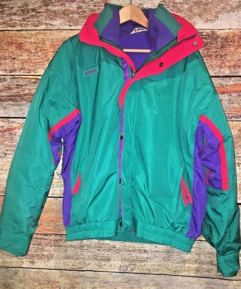 Vintage Mens Columbia Bugaboo Ski Jacket Coat 3 In One Sz L Teal Red