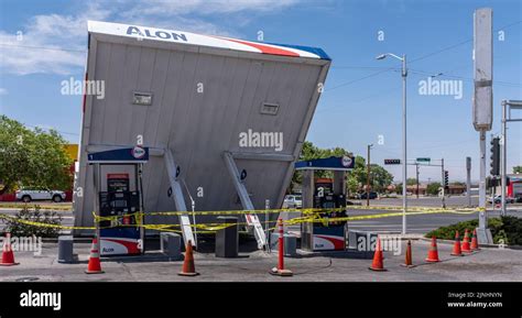 Alon Gas Station On Candelaria Rdand Carlisle After Night Of Heavy