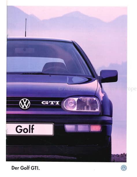 1996 Volkswagen Golf Gti Brochure German