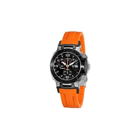 tissot t race chronograph orange women s watch t0482172705700 womens watches chronograph
