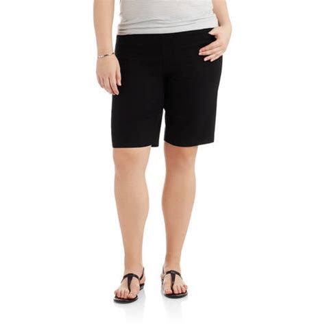 Just My Size Womens Plus Size Pull On Bermuda Shorts