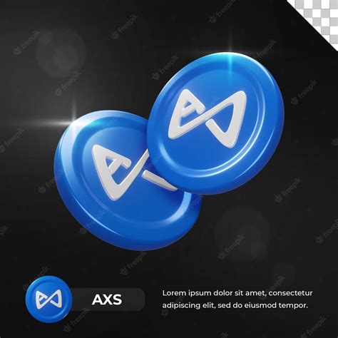 Premium PSD | Axie infinity axs cryptocurrency coin 3d rendering