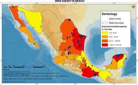 1 Map Of Wind Energy In Mexico Data From Inegi Marco Geoestadístico
