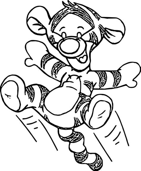 Baby Tigger High Jump Coloring Page Wecoloringpage Com