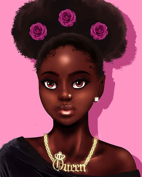 Download Queen Beautiful Black Woman Art Wallpaper