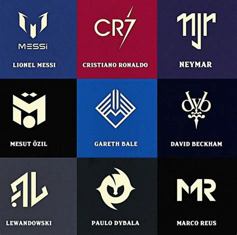 Famous Footballers Brand Logos