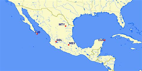 33 Airports In Mexico Map Maps Database Source