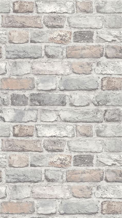 Battersea Brick Wall Effect Wallpaper In Pastel Brick Effect
