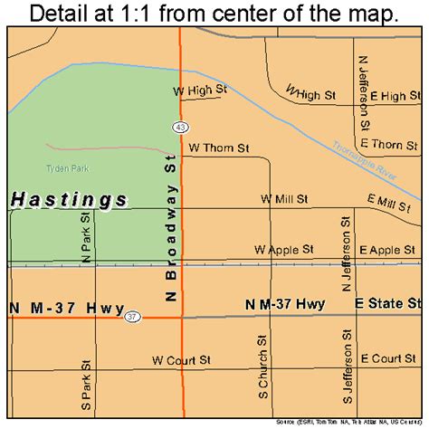 Hastings Michigan Street Map 2637120