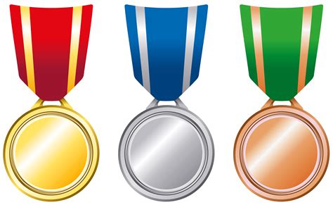 Gold Silver And Bronze Medals Transparent Png Clip Art Image Gallery Images