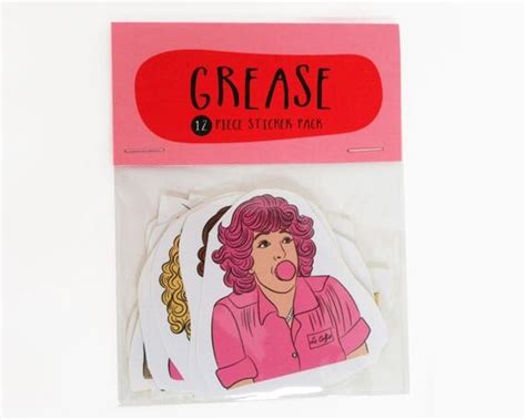 Grease 12 Pc Sticker Set Grease Movie Grease Sticker Pack