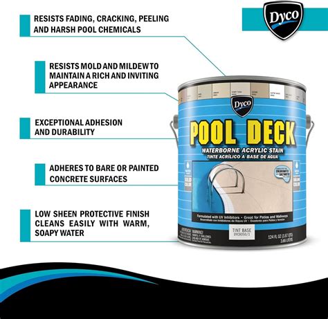 Buy Dyco Pool Deck Waterborne Acrylic Stain Tint Base 5 Gallons