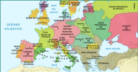 La Pedagogia Al Servicio De La Sociedad Mapa Europa En El Siglo Xv 2do