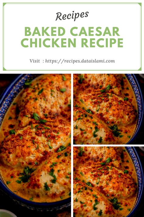 Baked Caesar Chicken Recipe Melt In Your Mouth And Only 4 Ingredients