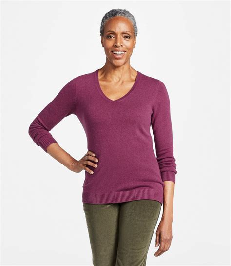 Womens Classic Cashmere Sweater V Neck At Ll Bean