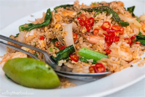 Authentic Thai Fried Rice Recipe ข้าวผัด Street Food Style Recipe Fried Rice Thai