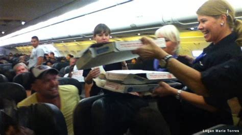 Frontier Airlines Pilot Buys Pizza For Stranded Passengers