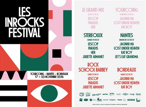 Les Inrocks Festival 2016 On Behance Festival Graphic Design Studios