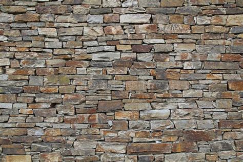 Stacked Stone Wall Background Stock Image Image Of Brown Rock 115219583