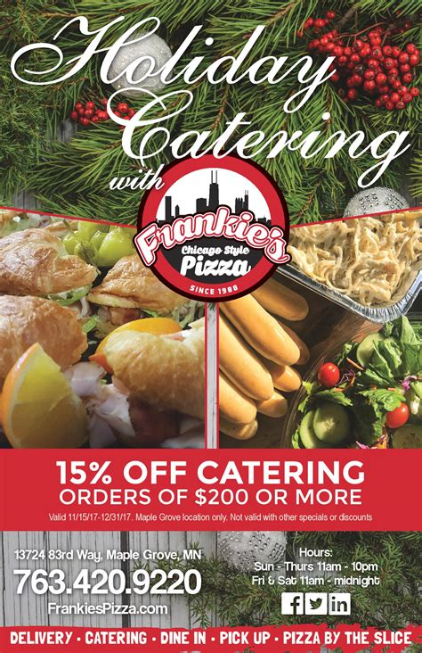 Holiday Catering Special Frankies Pizzafrankies Pizza