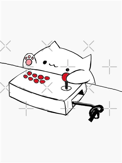 Bongo Cat Funny Cute Gamer Meme Cat Sticker For Sale By XStore