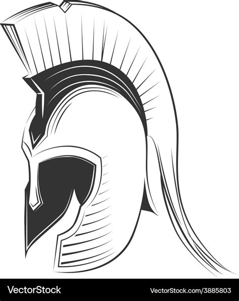 Illustration Of Spartan Roman Greek Trojan Or Gladiator Helmet Stock