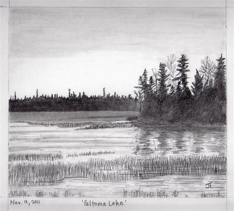 Lake Pencil Drawing At Explore Collection Of Lake