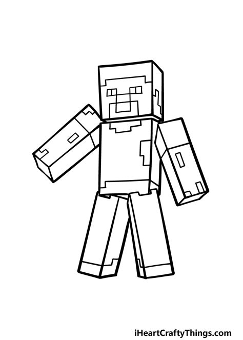 Minecraft Steve Drawing
