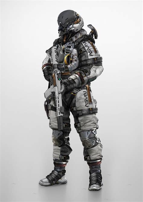 Artstation Combat Astronaut Johnson Ting Sci Fi Concept Art Armor
