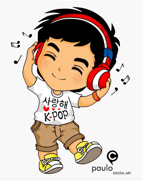 Kpop Chibi By Cesarnr Korean K Pop Cartoon Hd Png Download
