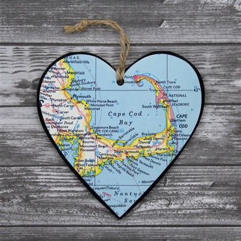 Cape Cod Map Heart Ornament Cape Cod Bay Chalkboard Etsy Cape Cod