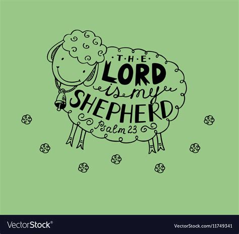 Psalm 23 The Lord Is My Shepherd Royalty Free Vector Image