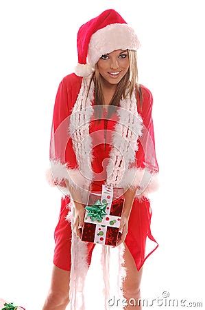 Sexy Mrs Santa Claus Stock Photo Image