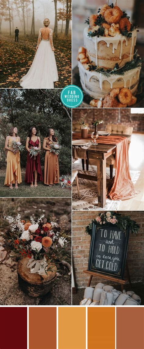 Jewel Tones And Rust Fall Wedding Colors Autumn Color Combos