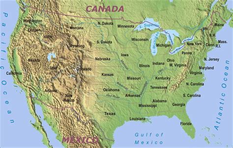 Map Of The United States With Map