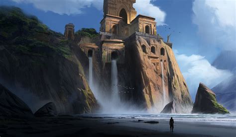 Ruined Temple By Ankush22 Concept Art 2d Cgsociety Landscape