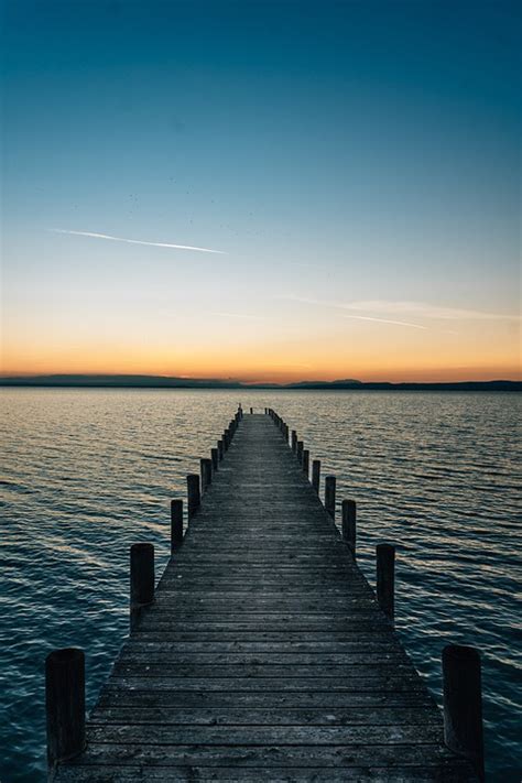 Lake Dock Sunset Free Photo On Pixabay