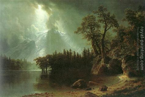 Passing Storm Over The Sierra Nevada By Albert Bierstadt Oil Painting