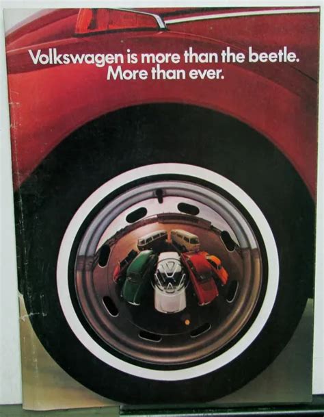 1972 Volkswagen Full Line Sales Brochure Beetle Karmann Ghia Campmobile