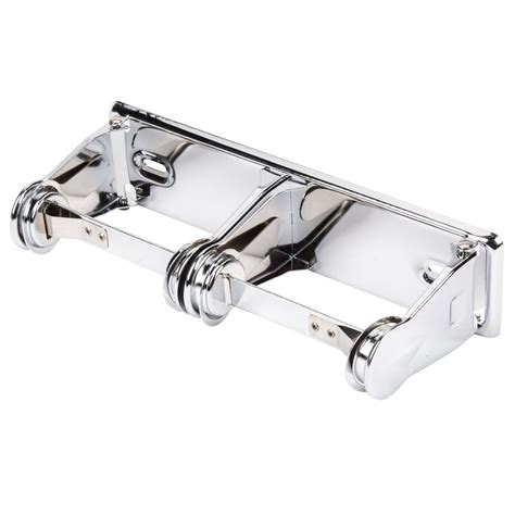 Space savers & bathroom storage. Self Locking Double Roll Toilet Paper 4" Rolls Dispenser