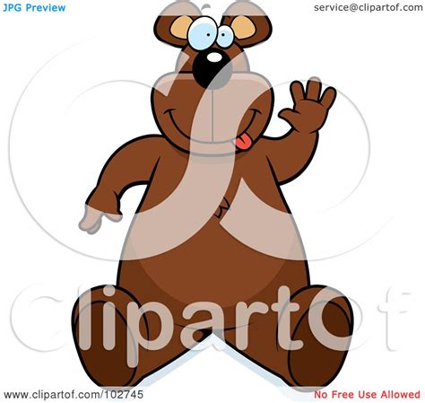 Royalty Free Rf Clipart Illustration Of A Goofy Bear Making A Funny